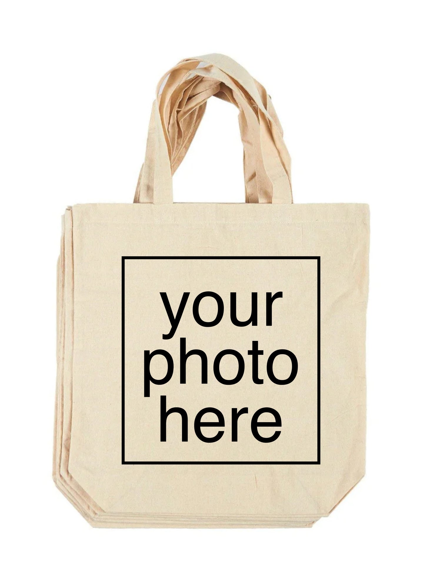 Digital Printed ( DTG ) Cotton Tote Bags. Personalized Your Custom Tote Bags with Photo, Image, Business Logo, Design or Artworks.