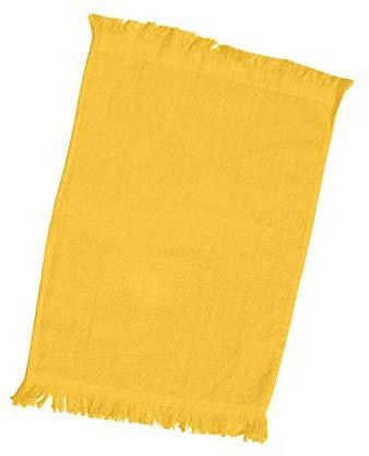 240 Pack Bulk Fingertip Towels, Gold Color Velour, 11" x 18" (Fringe Ends)