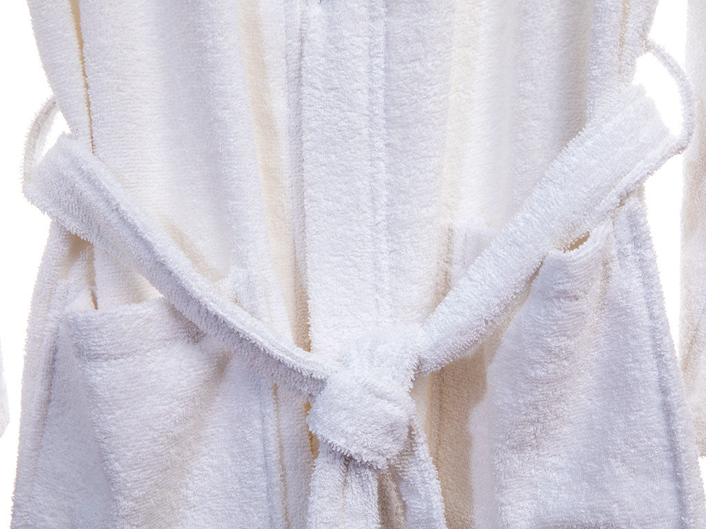 tocotowels wholesale 100% Cotton Terry Kimono Robes in bulk, White Color