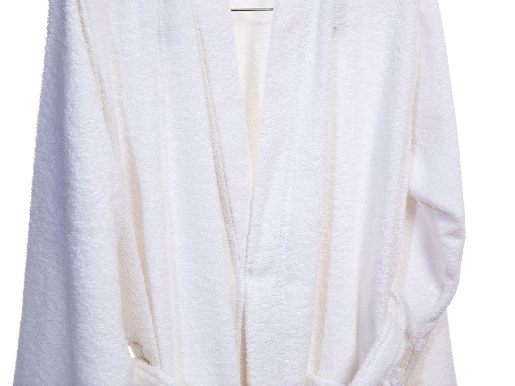 tocotowels wholesale 100% Cotton Terry Kimono Robes in bulk, White Color 