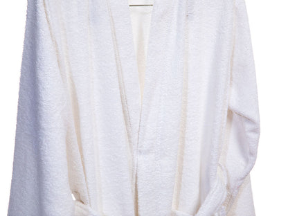 tocotowels wholesale 100% Cotton Terry Kimono Robes in bulk, White Color 